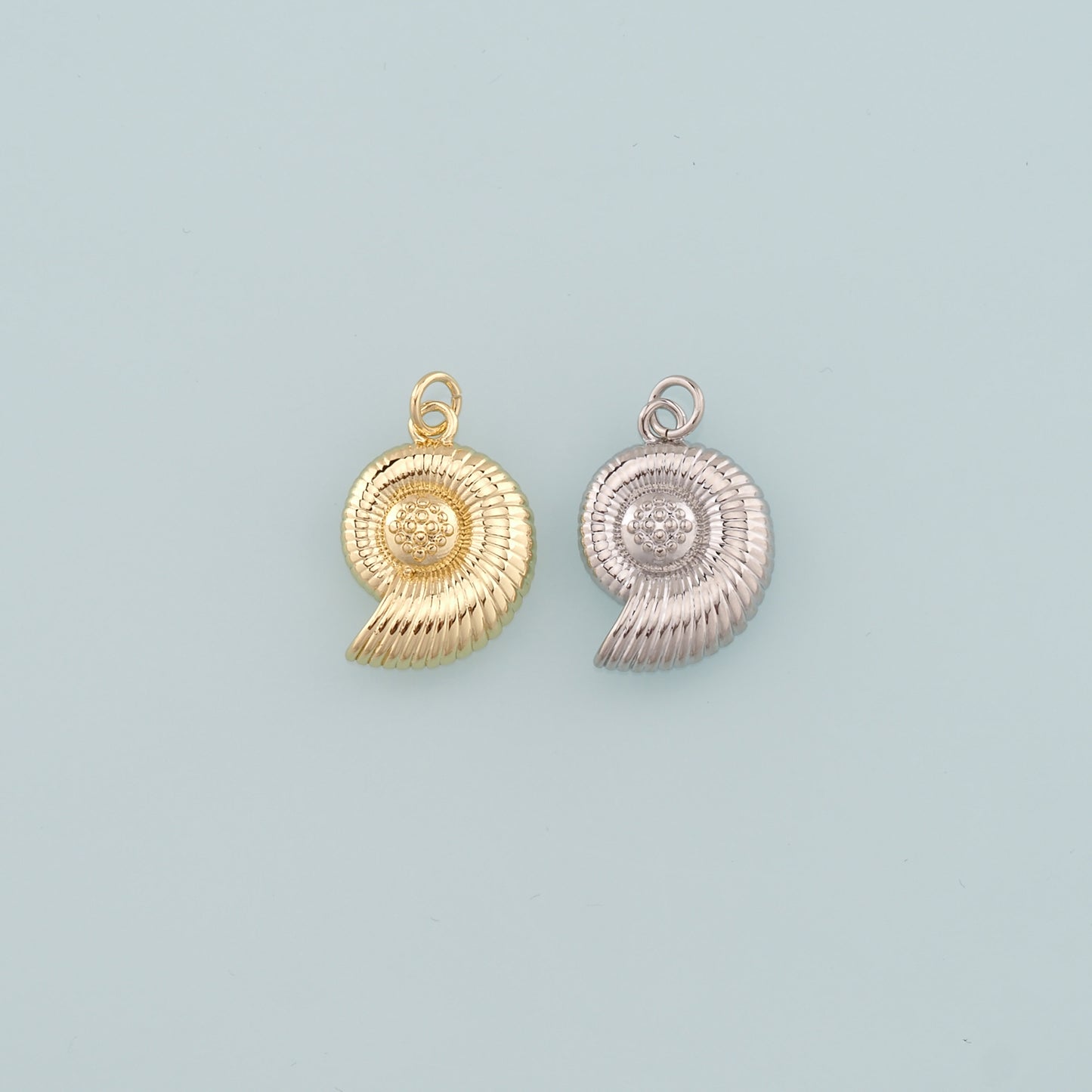 Gold Conch Charms,18K Gold Filled Conch Pendant,Conch Shell Charm Bracelet Necklace for DIY Jewelry Making Supply