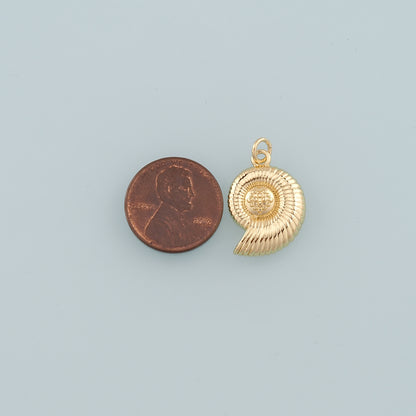 Gold Conch Charms,18K Gold Filled Conch Pendant,Conch Shell Charm Bracelet Necklace for DIY Jewelry Making Supply