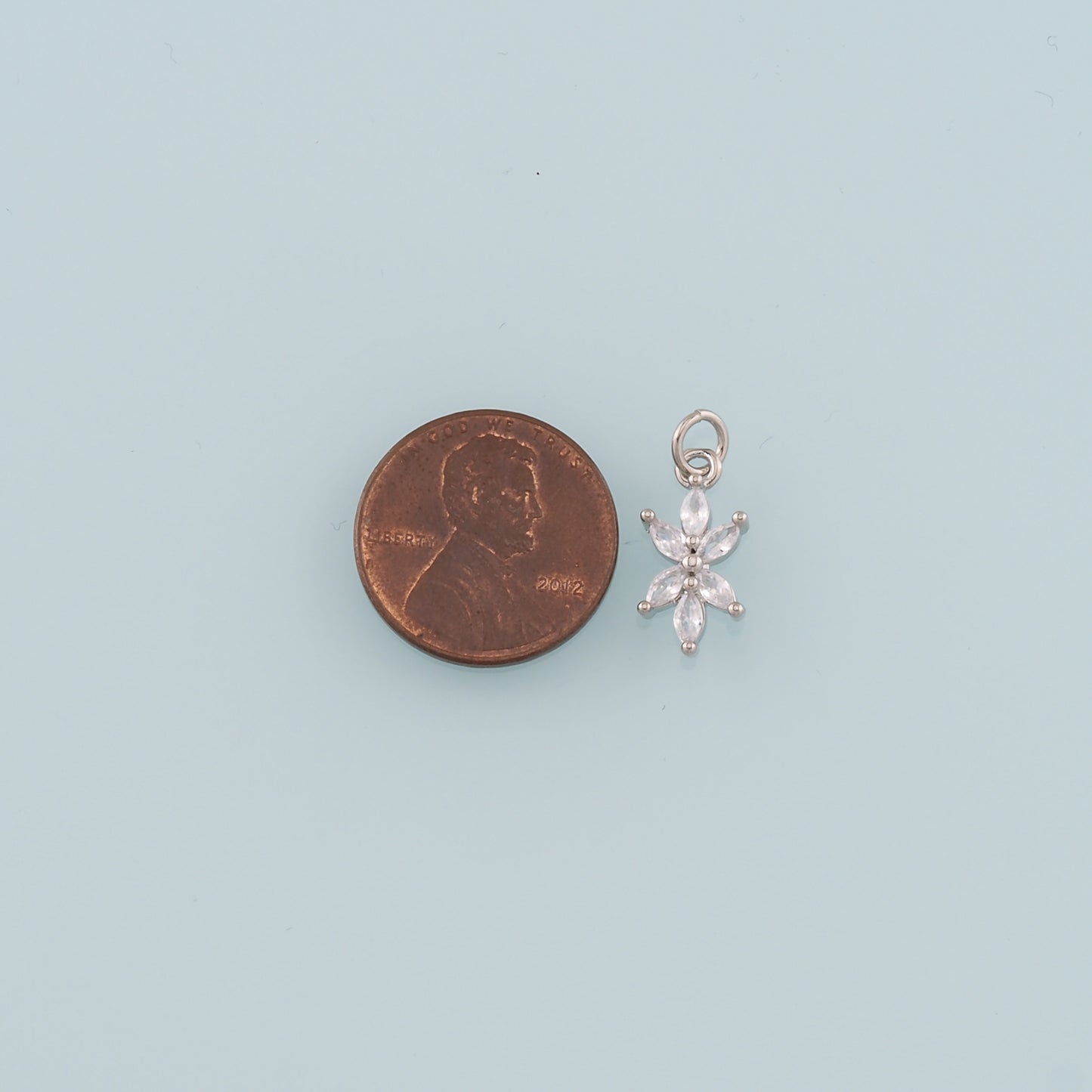 Gold Flower Charms,18K Gold Filled Flower Pendant,Flower Charm Bracelet Necklace for DIY Jewelry Making Supply