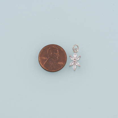 Gold Flower Charms,18K Gold Filled Flower Pendant,Flower Charm Bracelet Necklace for DIY Jewelry Making Supply