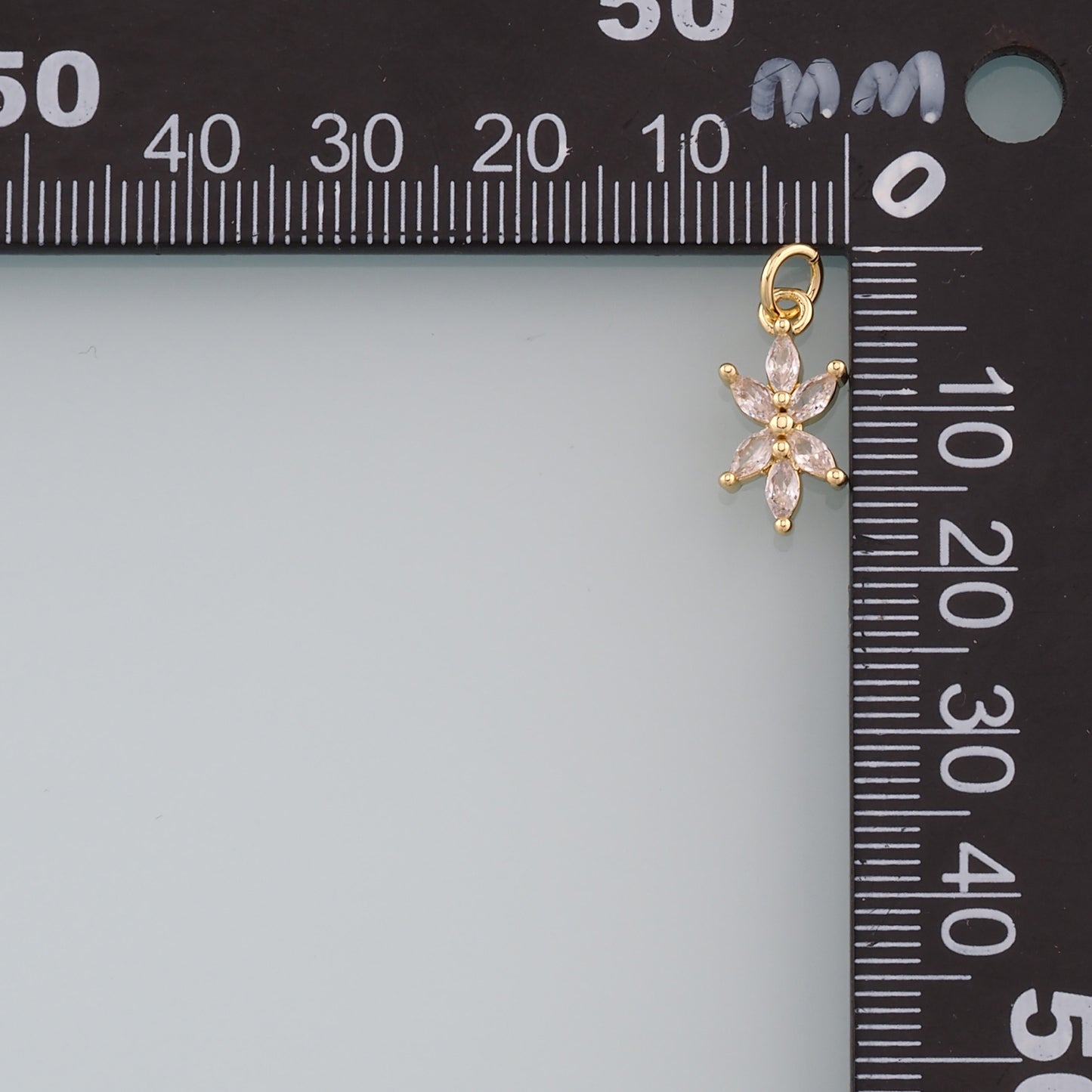 Gold Flower Charms,18K Gold Filled Flower Pendant,Flower Charm Bracelet Necklace for DIY Jewelry Making Supply
