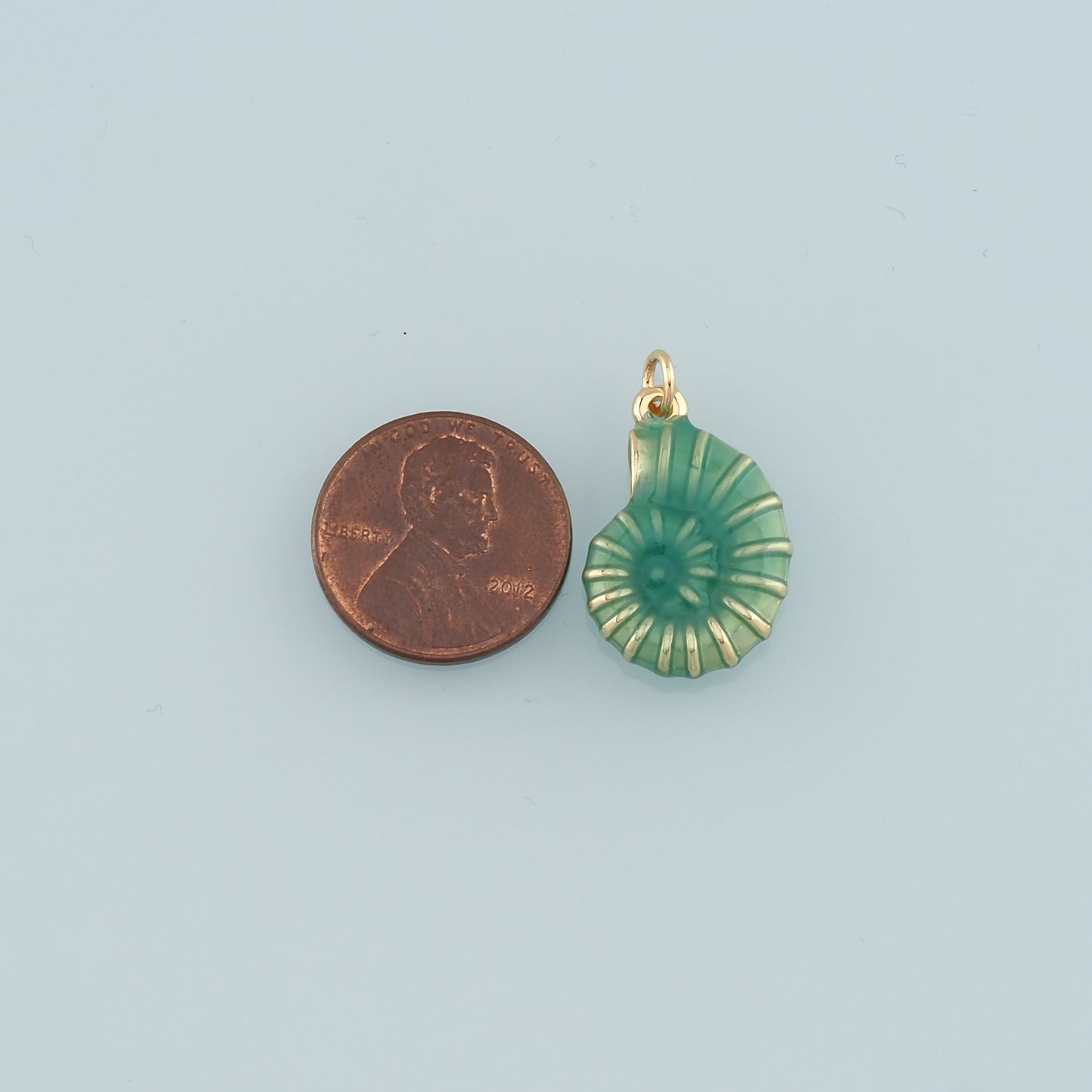 Gold Conch Charms,18K Gold Filled Conch Pendant,Enamel Conch Shell Charm Bracelet Necklace for DIY Jewelry Making Supply