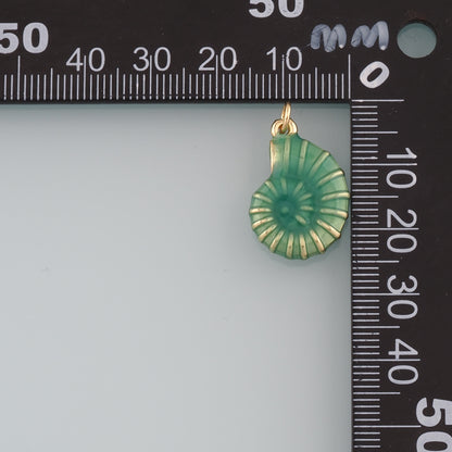 Gold Conch Charms,18K Gold Filled Conch Pendant,Enamel Conch Shell Charm Bracelet Necklace for DIY Jewelry Making Supply