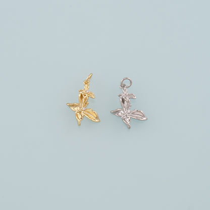 Gold Butterfly Charms,18K Gold Filled Butterfly Pendant,CZ Micro Pave Butterfly Charm Bracelet Necklace for DIY Jewelry Making Supply