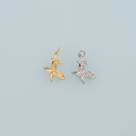 Gold Butterfly Charms,18K Gold Filled Butterfly Pendant,CZ Micro Pave Butterfly Charm Bracelet Necklace for DIY Jewelry Making Supply