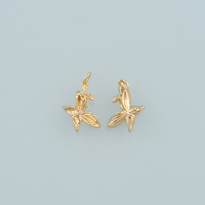 Gold Butterfly Charms,18K Gold Filled Butterfly Pendant,CZ Micro Pave Butterfly Charm Bracelet Necklace for DIY Jewelry Making Supply