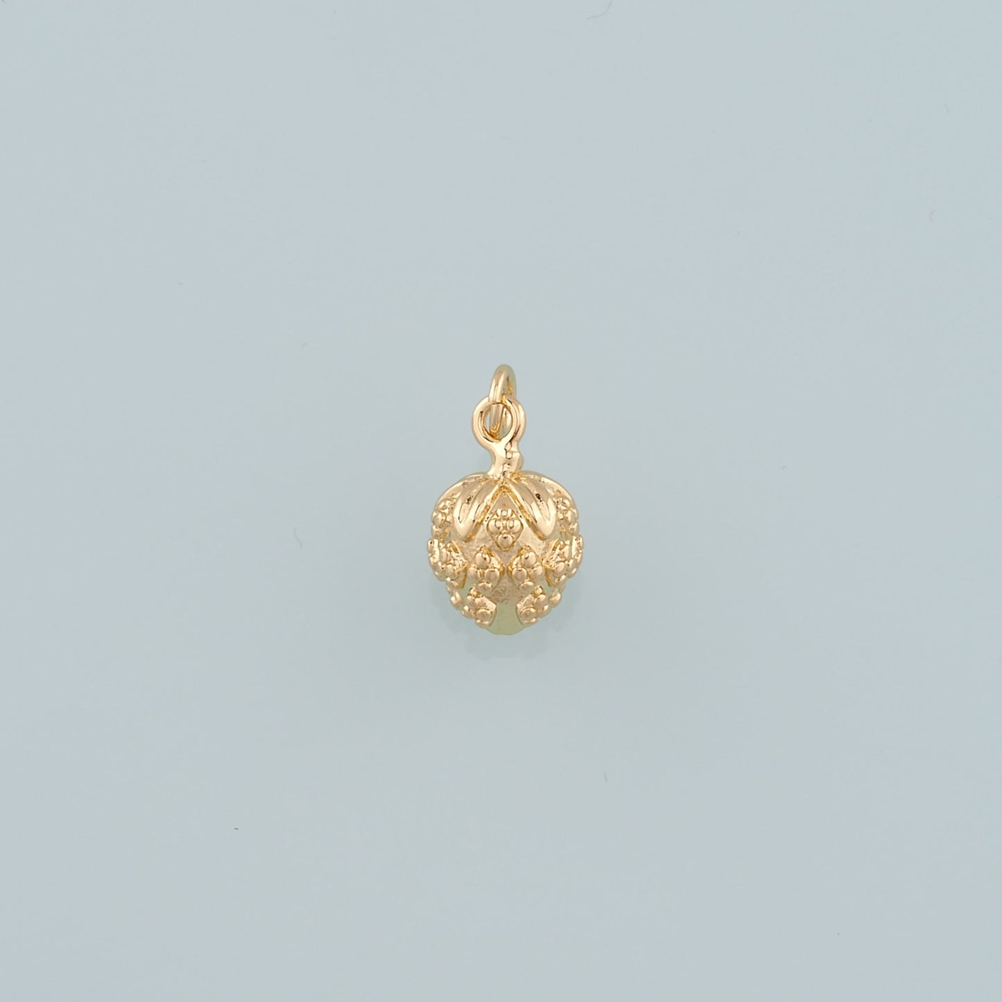 Gold Strawberry Charms,18K Gold Filled Strawberry Pendant,Fruit Charm Bracelet Necklace for DIY Jewelry Making Supply