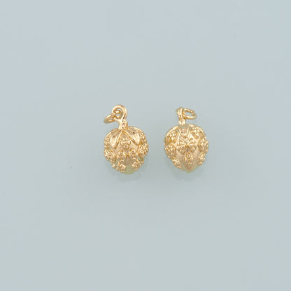 Gold Strawberry Charms,18K Gold Filled Strawberry Pendant,Fruit Charm Bracelet Necklace for DIY Jewelry Making Supply