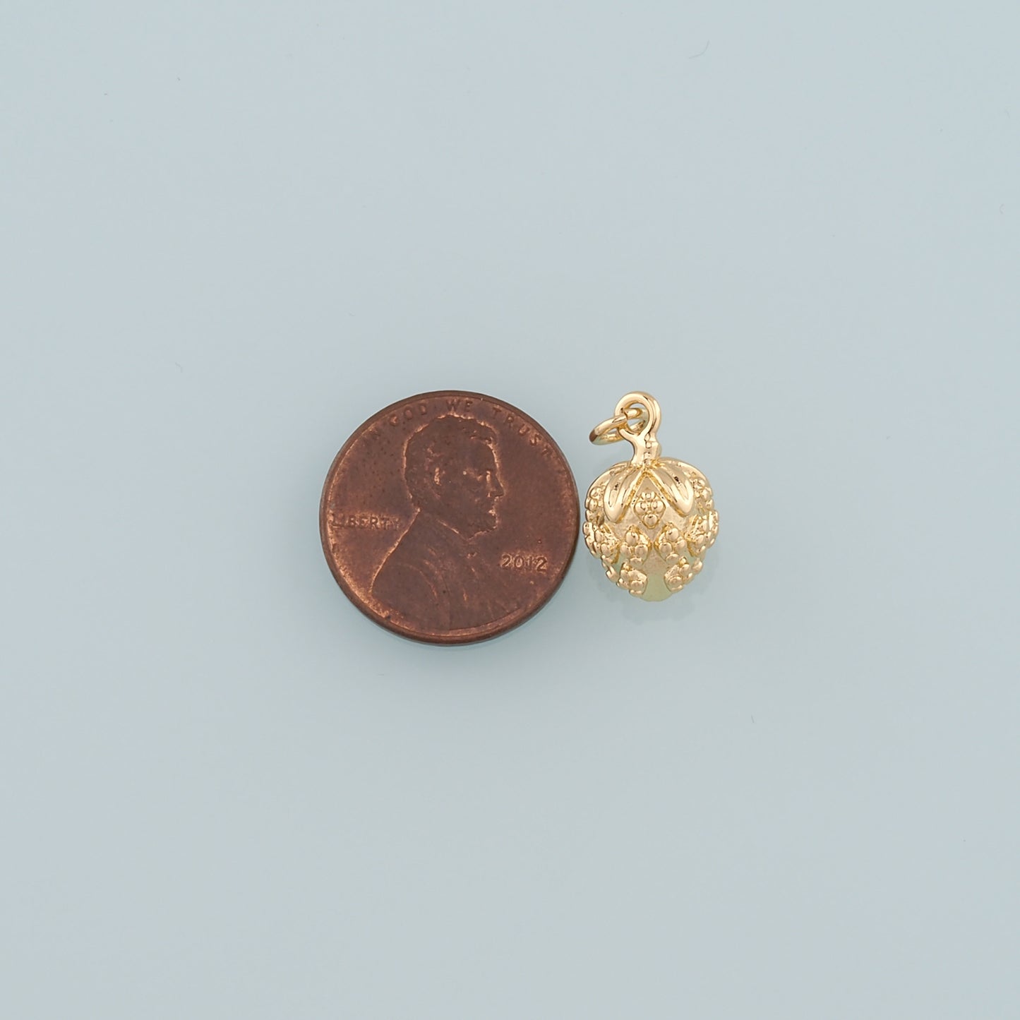 Gold Strawberry Charms,18K Gold Filled Strawberry Pendant,Fruit Charm Bracelet Necklace for DIY Jewelry Making Supply