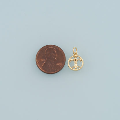 18K Gold Filled Geometry Pendant,Geometry Charm Bracelet Necklace for DIY Jewelry Making Supply