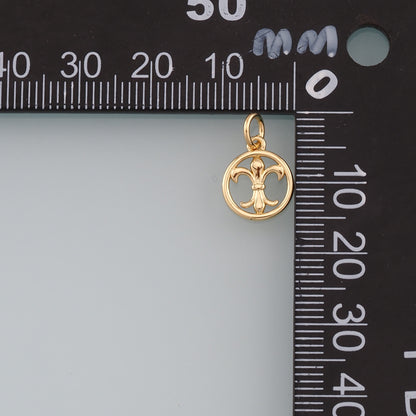 18K Gold Filled Geometry Pendant,Geometry Charm Bracelet Necklace for DIY Jewelry Making Supply