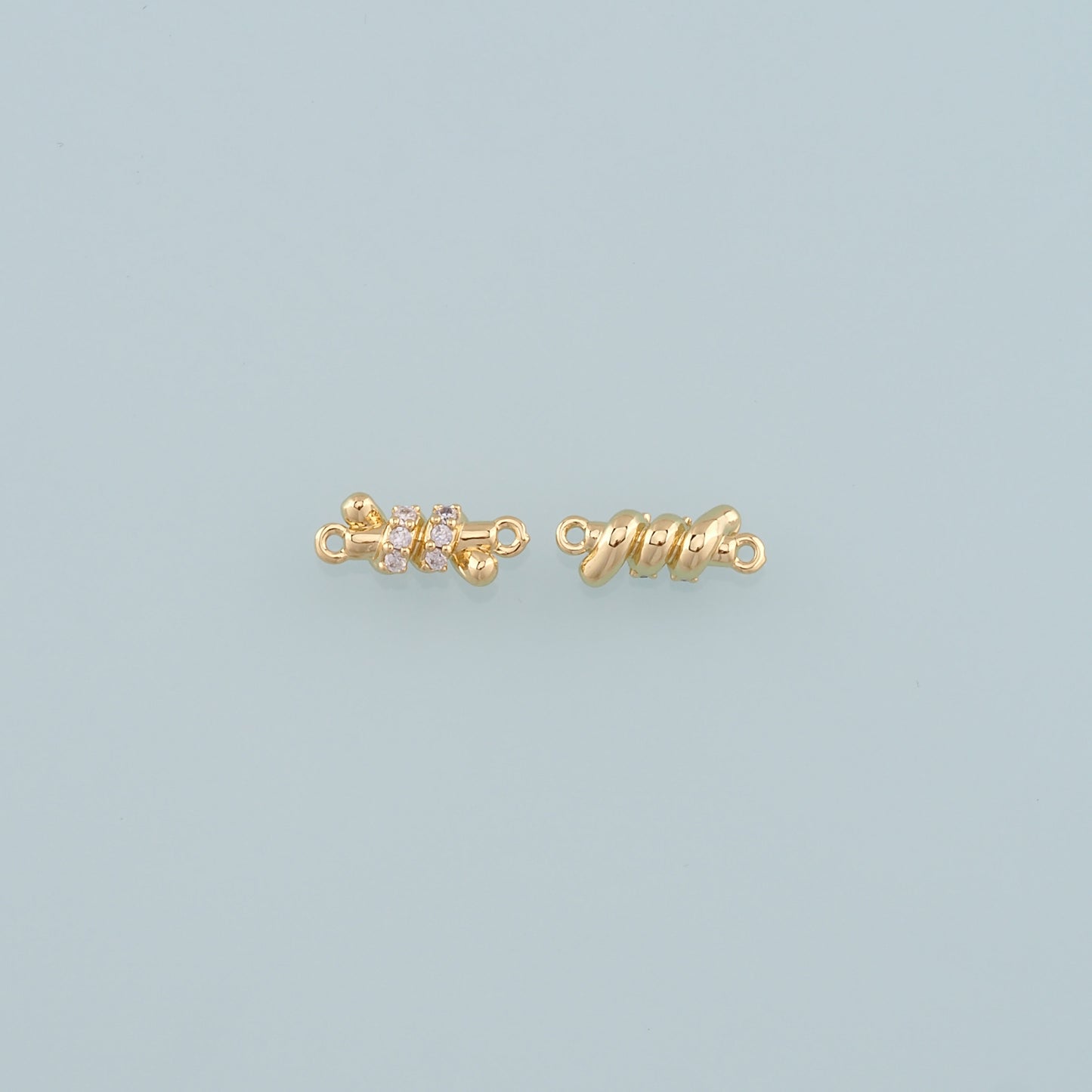 Gold Connector Charm,18K Gold Filled Geometry Pendant,CZ Micro Pave geometry Charm Bracelet Necklace for DIY Jewelry Making Supply