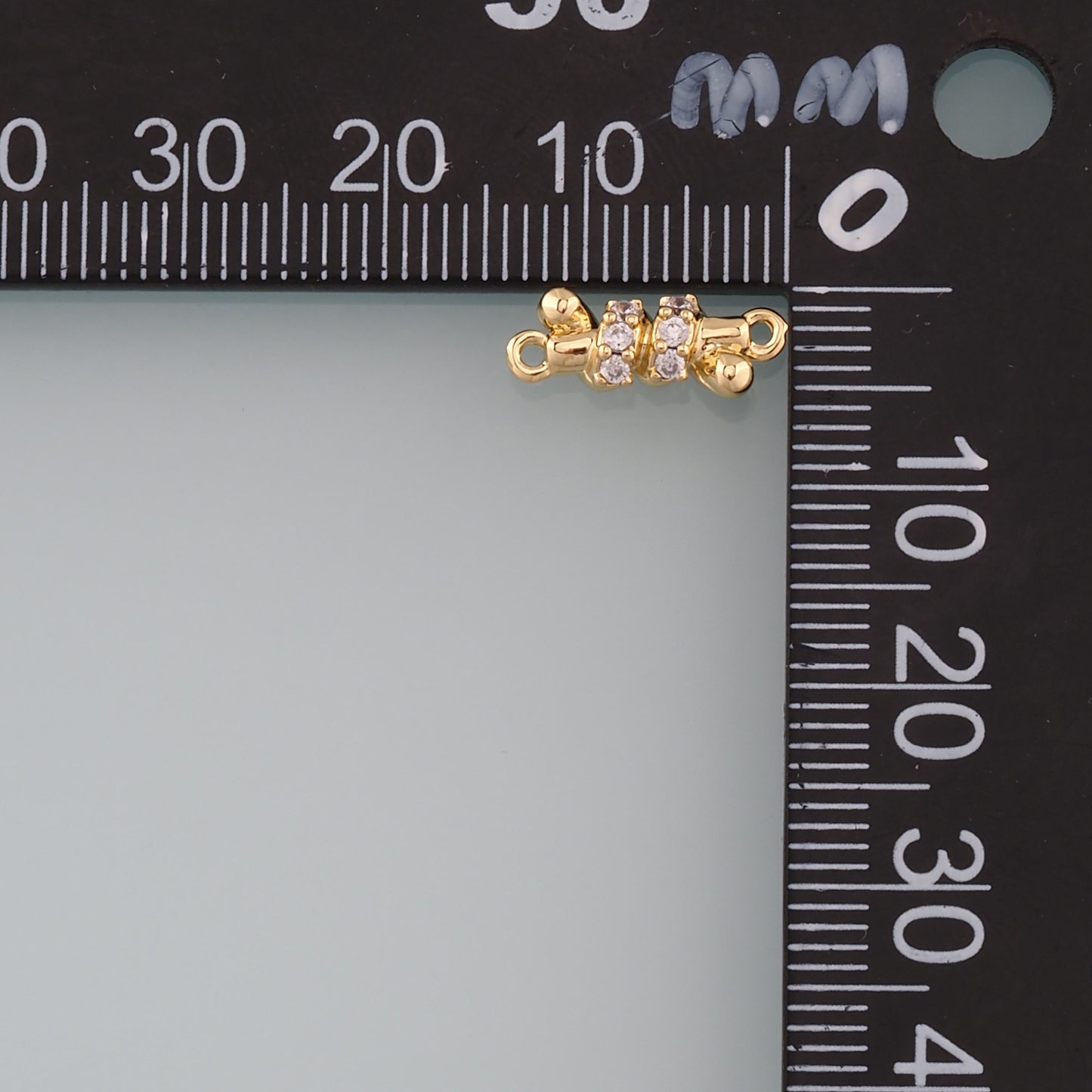 Gold Connector Charm,18K Gold Filled Geometry Pendant,CZ Micro Pave geometry Charm Bracelet Necklace for DIY Jewelry Making Supply