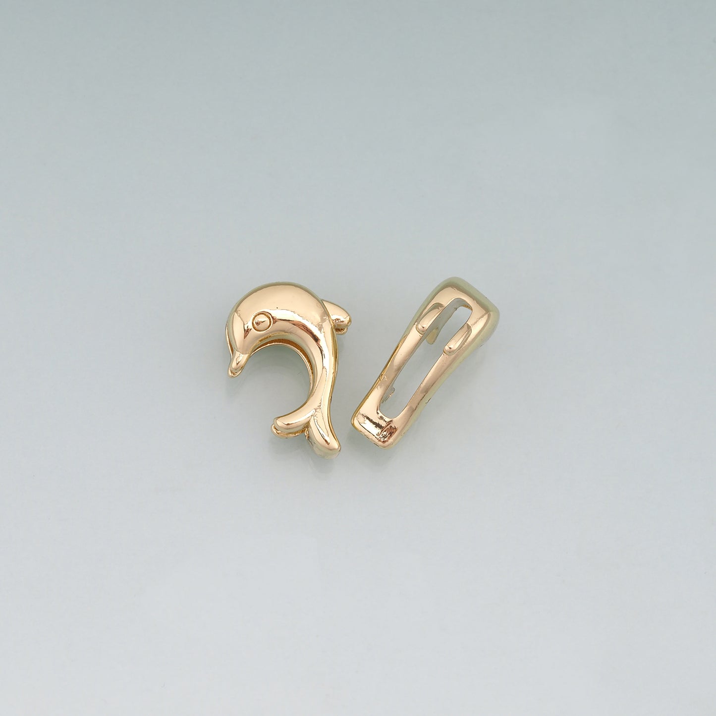 18K Gold Filled Dolphin Beads,Marine Theme Spacer Beads Bracelet Necklace for DIY Jewelry Making Supply