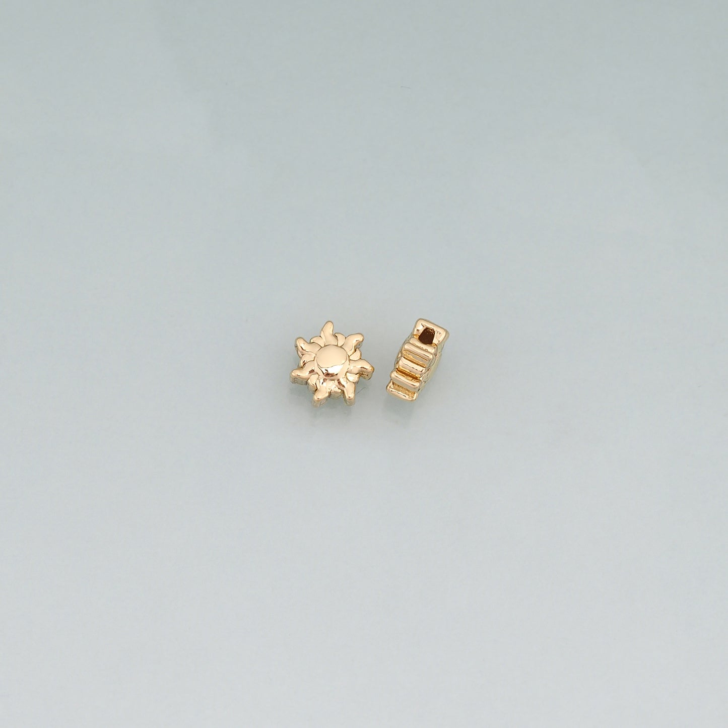 18K Gold Filled Sun Beads,Sun Spacer Beads Bracelet Necklace for DIY Jewelry Making Supply