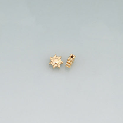 18K Gold Filled Sun Beads,Sun Spacer Beads Bracelet Necklace for DIY Jewelry Making Supply