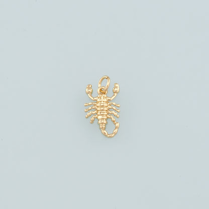 18K Gold Filled Scorpion Pendant,Dainty Scorpion Charm Bracelet Necklace for DIY Jewelry Making Supply