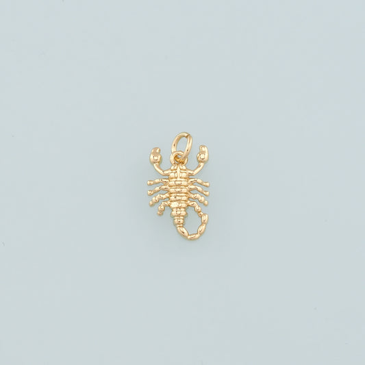 18K Gold Filled Scorpion Pendant,Dainty Scorpion Charm Bracelet Necklace for DIY Jewelry Making Supply