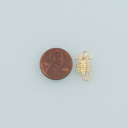 18K Gold Filled Scorpion Pendant,Dainty Scorpion Charm Bracelet Necklace for DIY Jewelry Making Supply