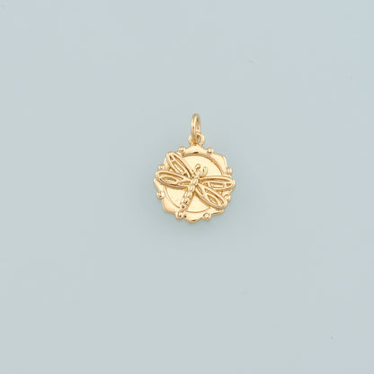 Gold Dragonfly Charms,18K Gold Filled Dragonfly Pendant,Insect Charm Bracelet Necklace for DIY Jewelry Making Supply