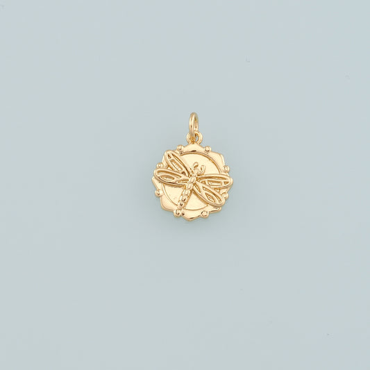 Gold Dragonfly Charms,18K Gold Filled Dragonfly Pendant,Insect Charm Bracelet Necklace for DIY Jewelry Making Supply