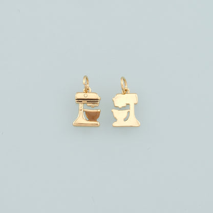 Gold Coffee Charm,18K Gold Filled Coffee Machine Pendant,Enamel Coffee Machine Charm Bracelet Necklace for DIY Jewelry Making Supply