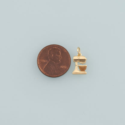 Gold Coffee Charm,18K Gold Filled Coffee Machine Pendant,Enamel Coffee Machine Charm Bracelet Necklace for DIY Jewelry Making Supply
