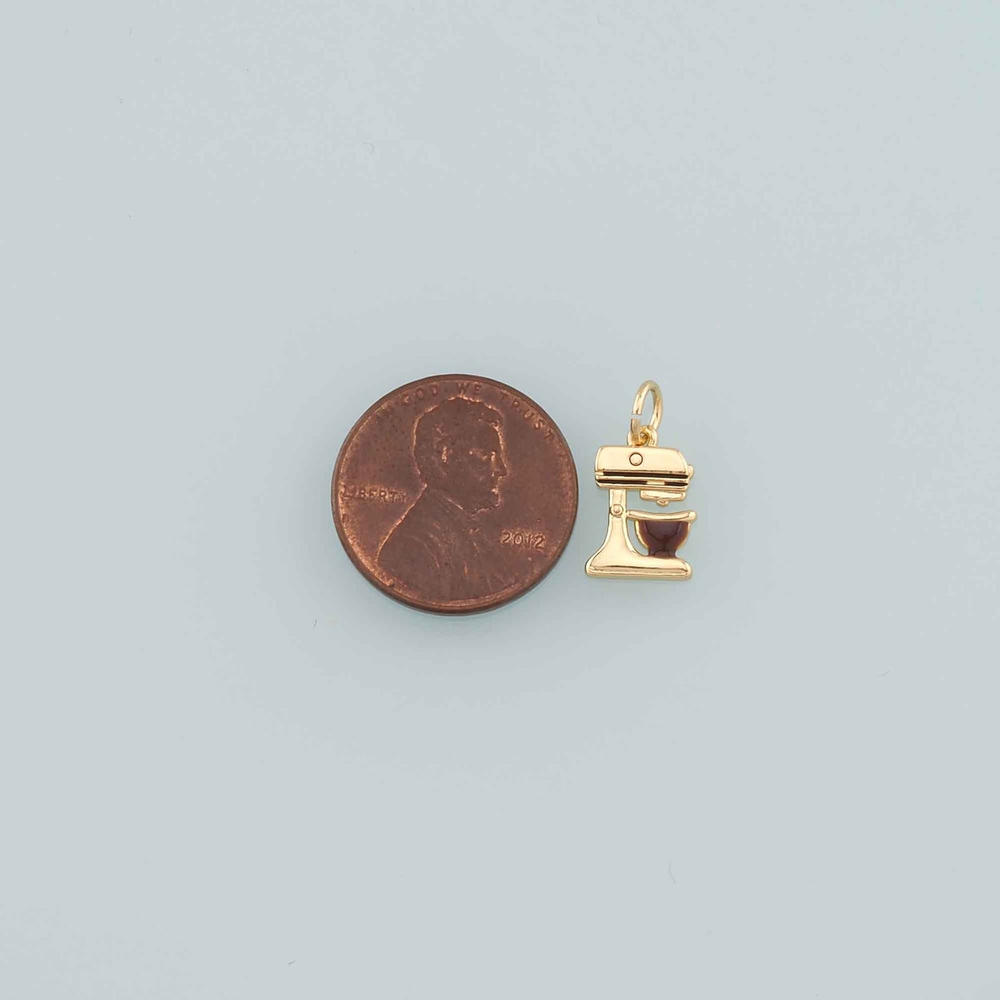 Gold Coffee Charm,18K Gold Filled Coffee Machine Pendant,Enamel Coffee Machine Charm Bracelet Necklace for DIY Jewelry Making Supply
