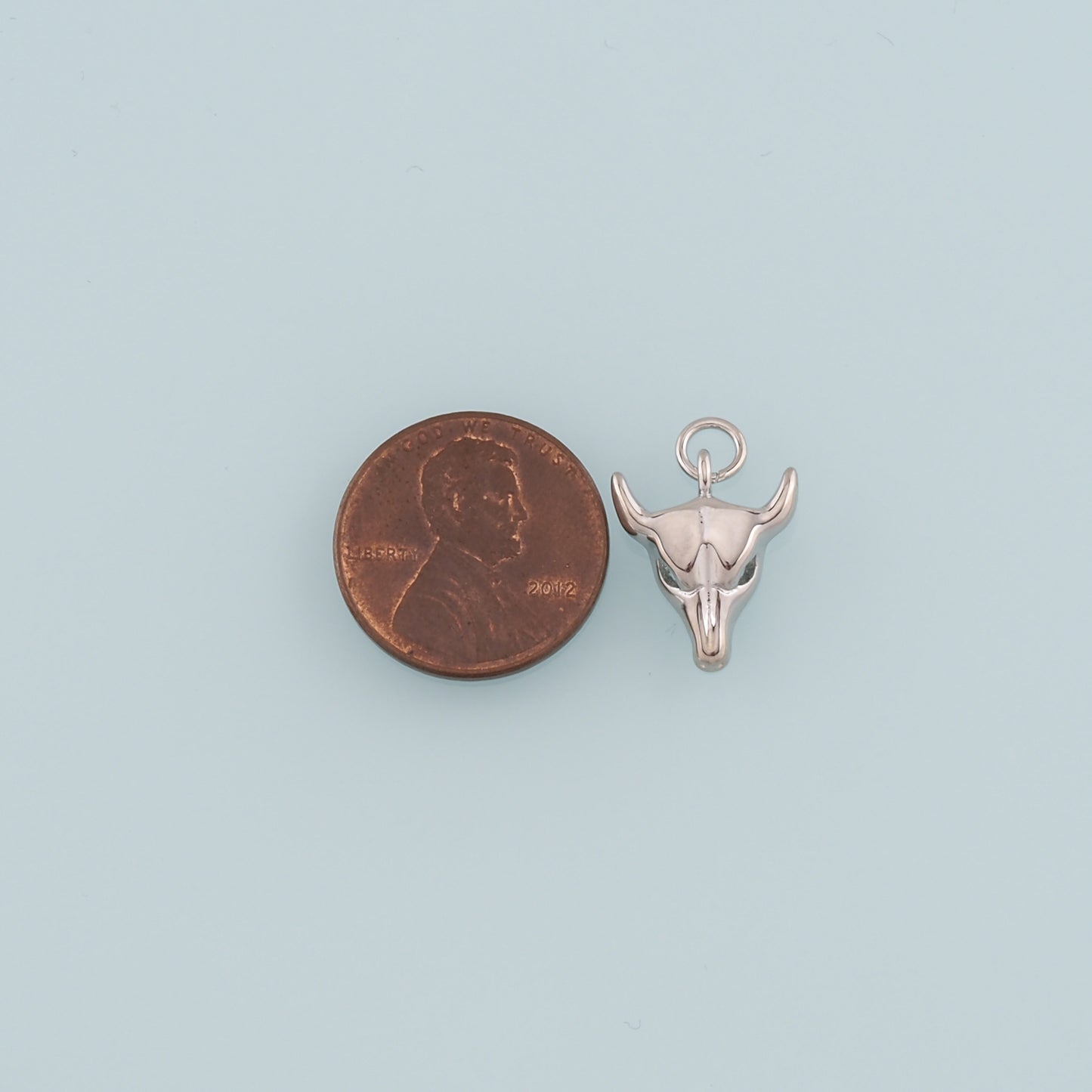 Gold Ox Charms,18K Gold Filled Bull Head Pendant,Bull Charm Bracelet Necklace for DIY Jewelry Making Supply