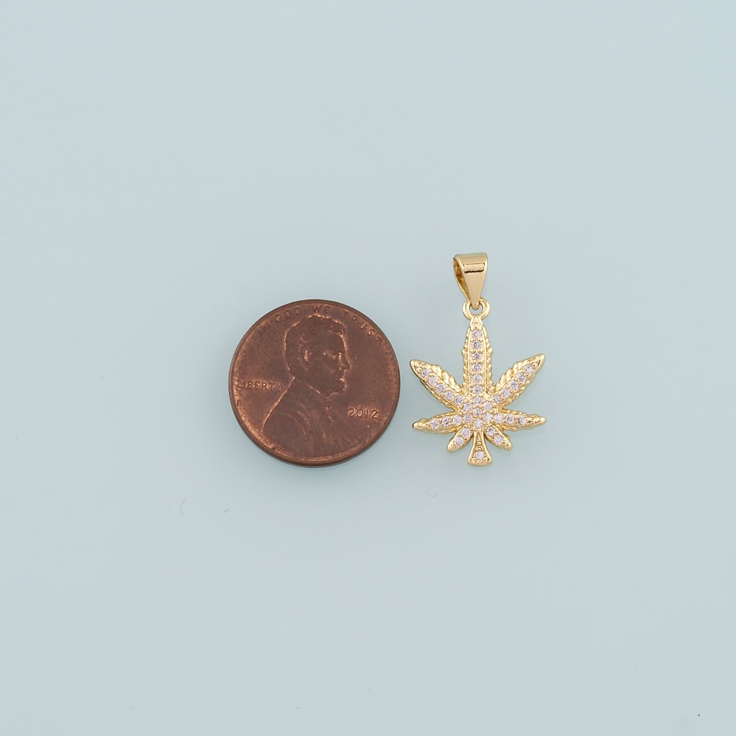 Gold Maple Leaf Charms,18K Gold Filled Maple Leaf Pendant,CZ Maple Leaf Charm Bracelet Necklace for DIY Jewelry Making Supply