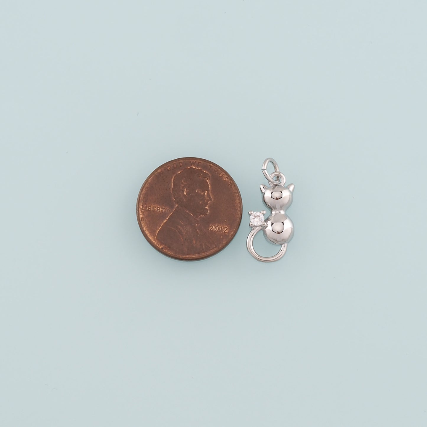 Gold Cat Charms,18K Gold Filled Cat Pendant,Cute Cat Charm Bracelet Necklace for DIY Jewelry Making Supply