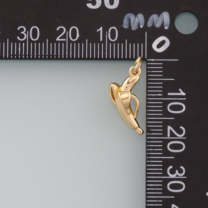 Gold Banana Charms,18K Gold Filled Banana Pendant,Fruit Charm Bracelet Necklace for DIY Jewelry Making Supply