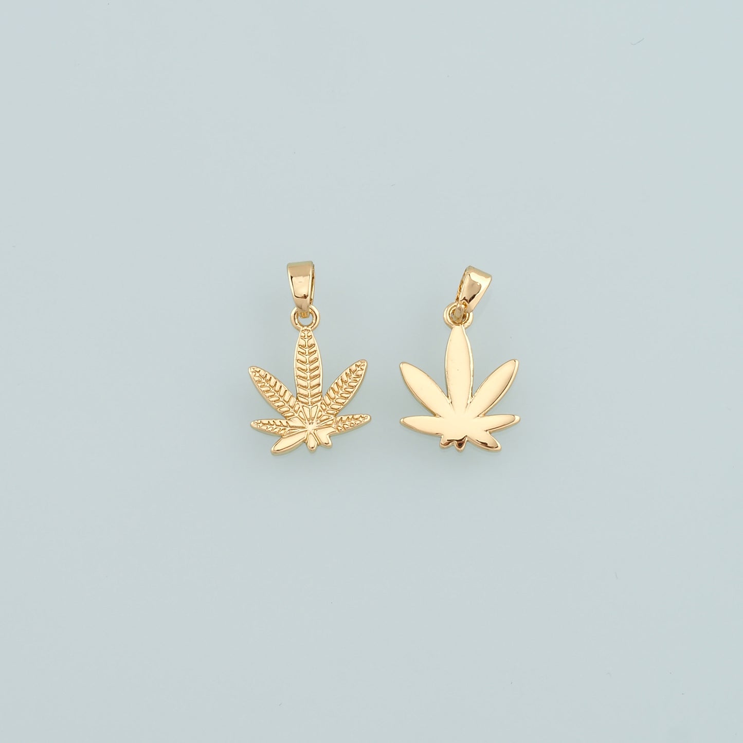 Gold Maple Leaf Charms,18K Gold Filled Maple Leaf Pendant,Leaf Charm Bracelet Necklace for DIY Jewelry Making Supply