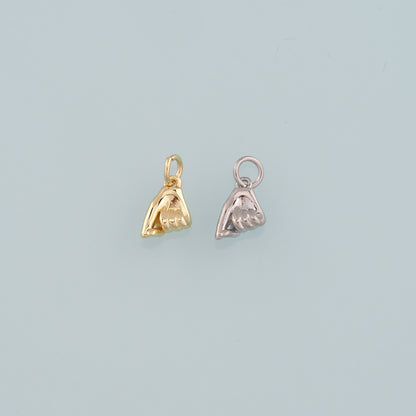 Gold Hand Charms,18K Gold Filled Gesture Pendant,Hand Charm Bracelet Necklace for DIY Jewelry Making Supply