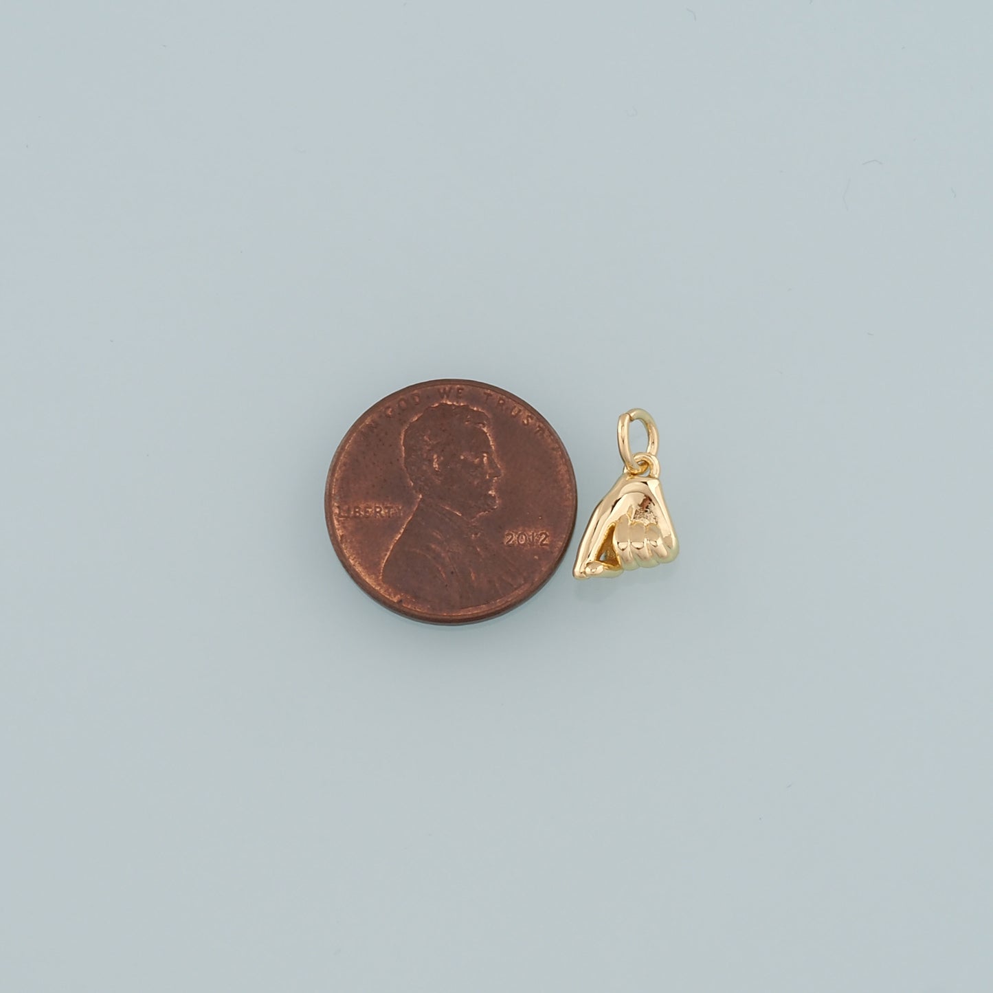 Gold Hand Charms,18K Gold Filled Gesture Pendant,Hand Charm Bracelet Necklace for DIY Jewelry Making Supply