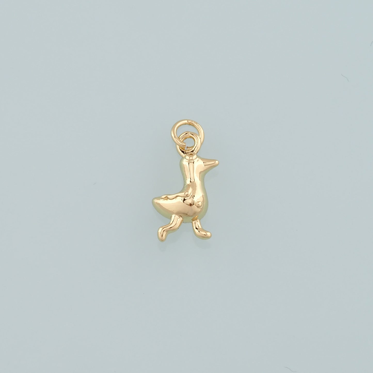 Gold Animal Charms,18K Gold Filled Duck Pendant,Cute Duck Charm Bracelet Necklace for DIY Jewelry Making Supply