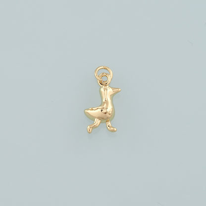 Gold Animal Charms,18K Gold Filled Duck Pendant,Cute Duck Charm Bracelet Necklace for DIY Jewelry Making Supply