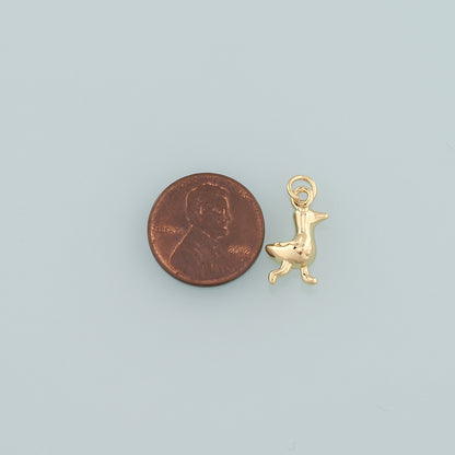 Gold Animal Charms,18K Gold Filled Duck Pendant,Cute Duck Charm Bracelet Necklace for DIY Jewelry Making Supply