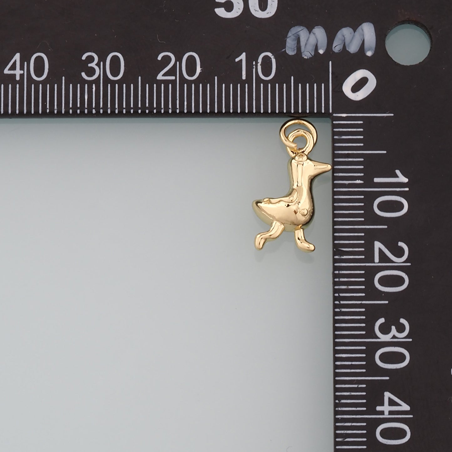 Gold Animal Charms,18K Gold Filled Duck Pendant,Cute Duck Charm Bracelet Necklace for DIY Jewelry Making Supply