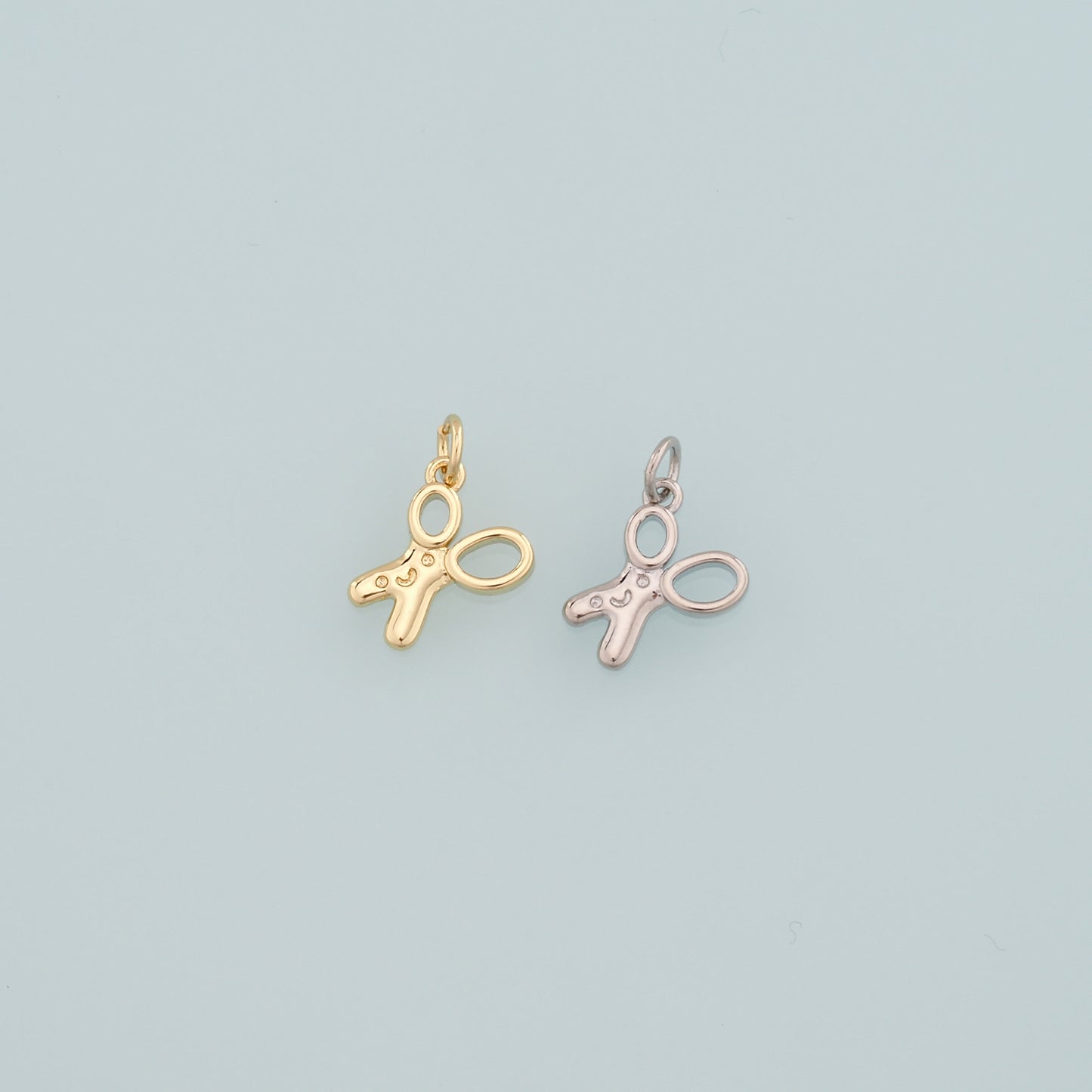 18K Gold Filled Scissors Pendant,Dainty Barber Charm Bracelet Necklace for DIY Jewelry Making Supply