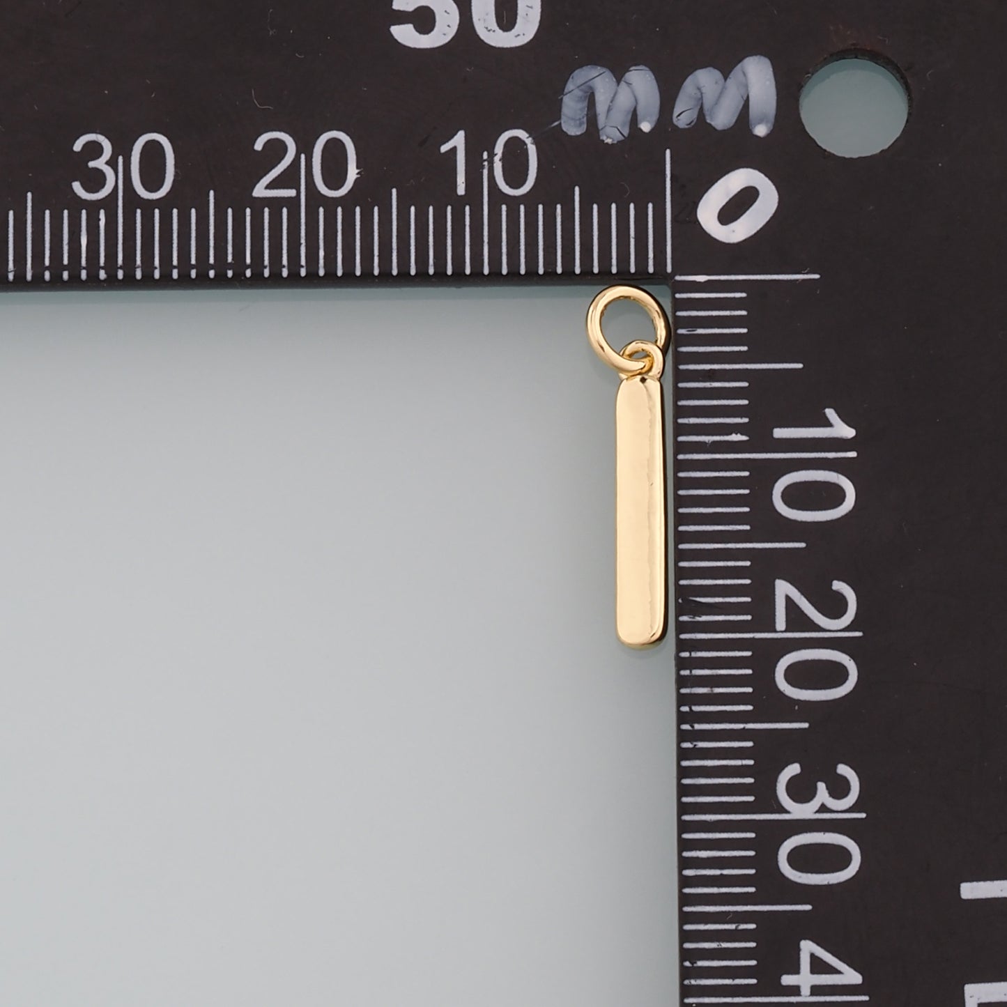 Gold Long Strip Charms,18K Gold Filled Strip Pendant,Dainty Bar Charm Bracelet Necklace for DIY Jewelry Making Supply