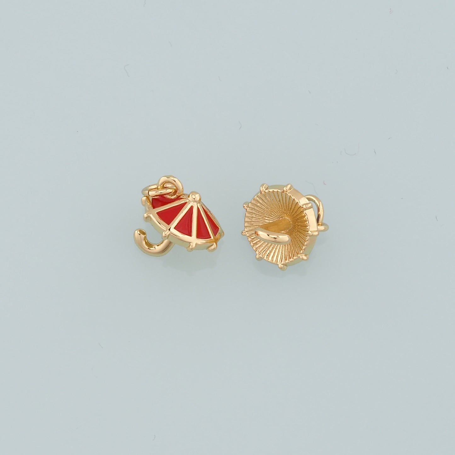 Gold Umbrella Charms,18K Gold Filled Umbrella Pendant,Enamel Umbrella Charm Bracelet Necklace for DIY Jewelry Making Supply