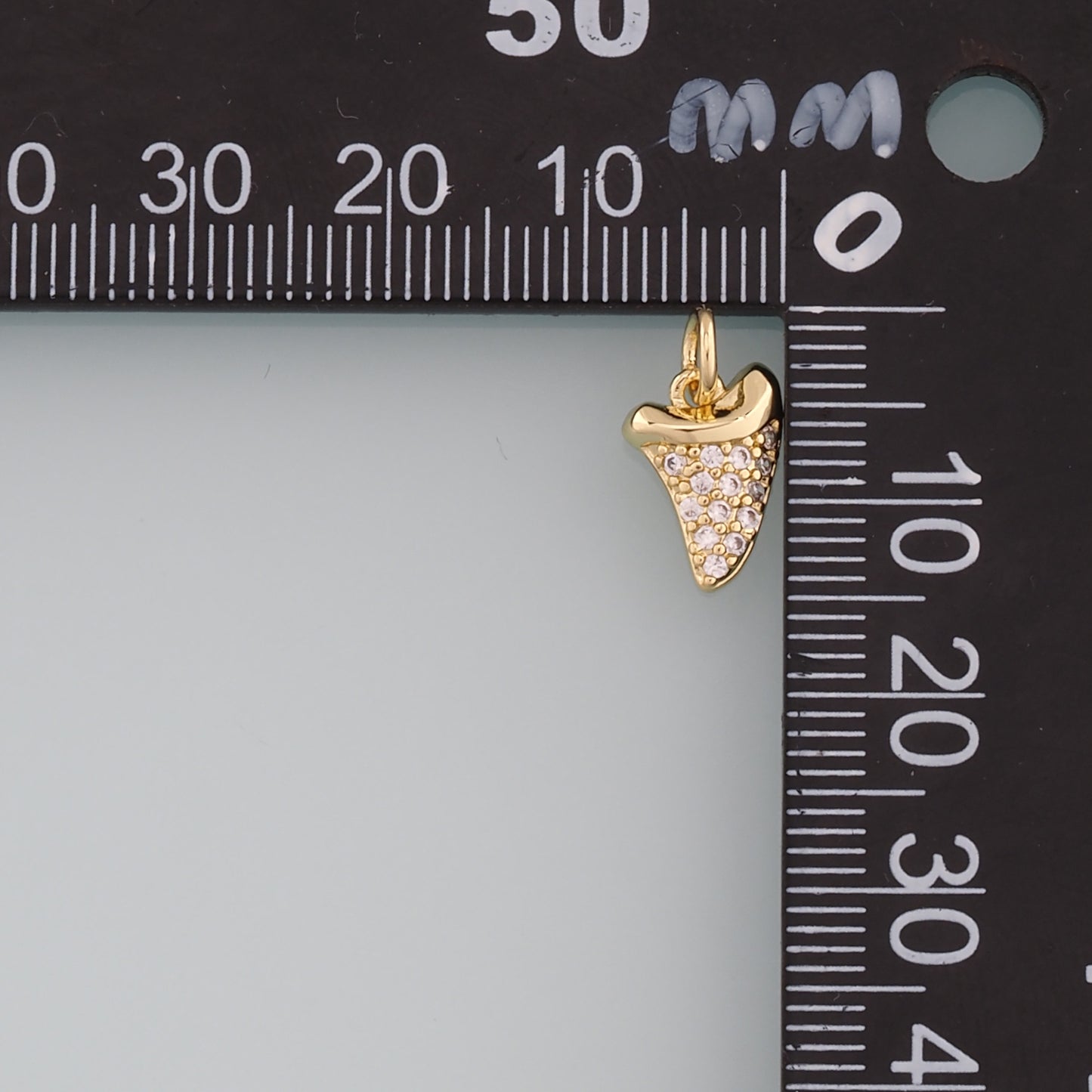 Gold Italian Corner Charms,18K Gold Filled Horns Pendant,CZ Micro Pave Horns Charm Bracelet Necklace for DIY Jewelry Making Supply