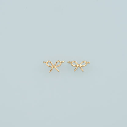 Gold Bow Charm,18K Gold Filled Bow Pendant,Bow Tie Charm Bracelet Necklace for DIY Jewelry Making Supply