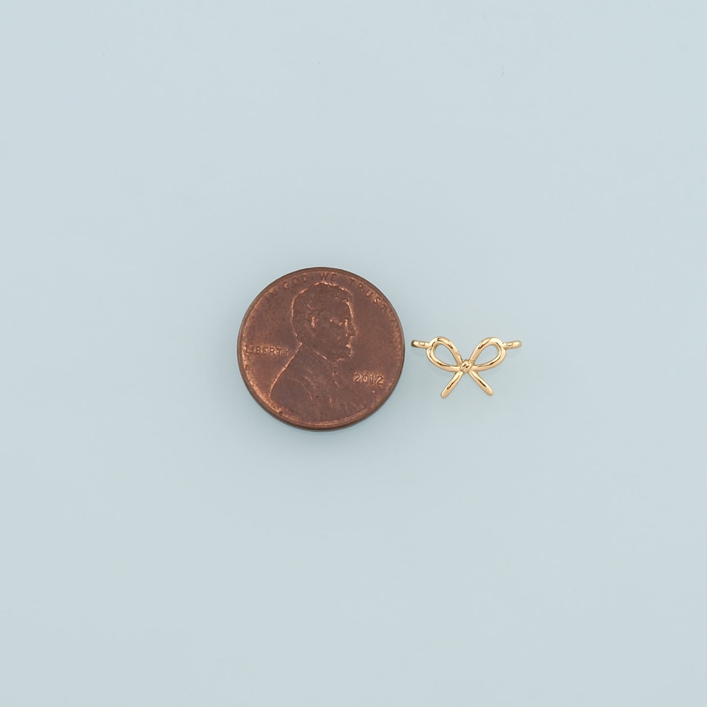 Gold Bow Charm,18K Gold Filled Bow Pendant,Bow Tie Charm Bracelet Necklace for DIY Jewelry Making Supply
