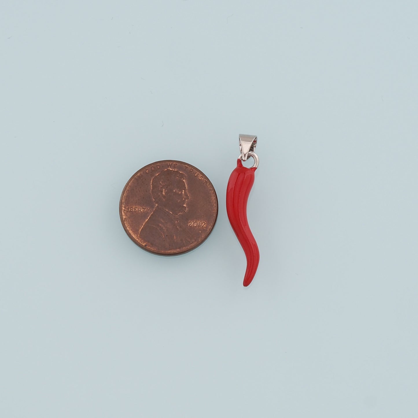 Silver Horns Pendant,Enamel Horns Charm Bracelet Necklace for DIY Jewelry Making Supply