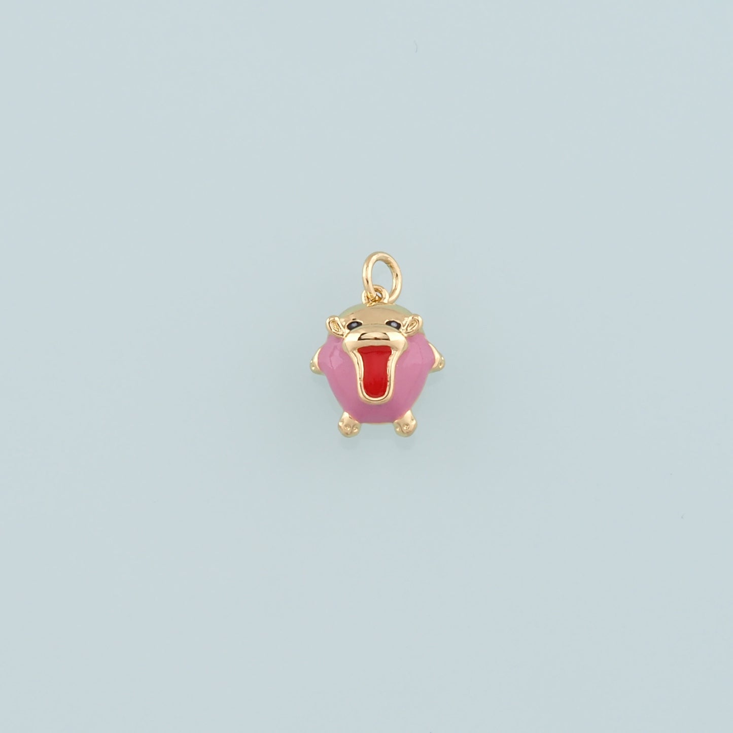 Gold Little Monster Charm,18K Gold Filled Monster Pendant,Enamel Monster Charm Bracelet Necklace for DIY Jewelry Making Supply