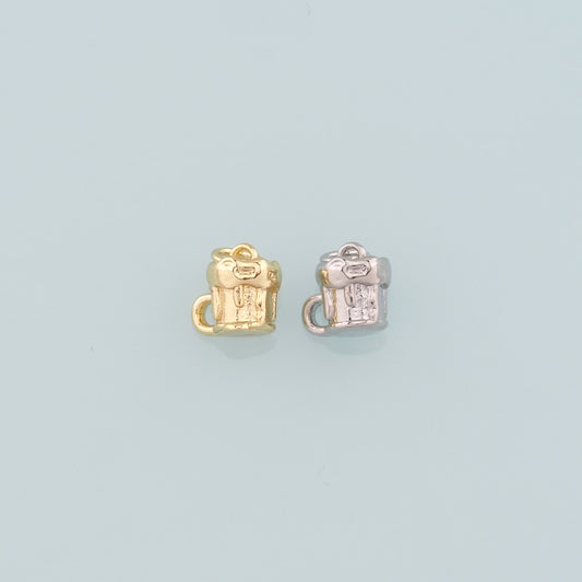Gold Cup Charms,18K Gold Filled Cup Pendant,Cup Charm Bracelet Necklace for DIY Jewelry Making Supply