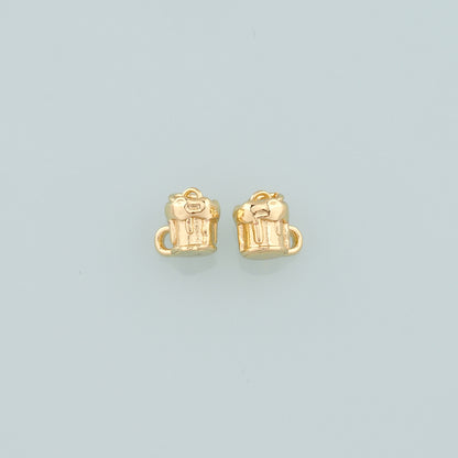 Gold Cup Charms,18K Gold Filled Cup Pendant,Cup Charm Bracelet Necklace for DIY Jewelry Making Supply
