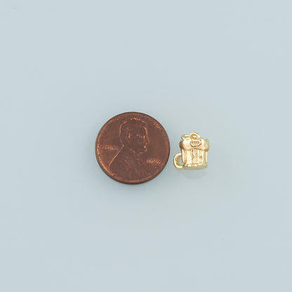 Gold Cup Charms,18K Gold Filled Cup Pendant,Cup Charm Bracelet Necklace for DIY Jewelry Making Supply